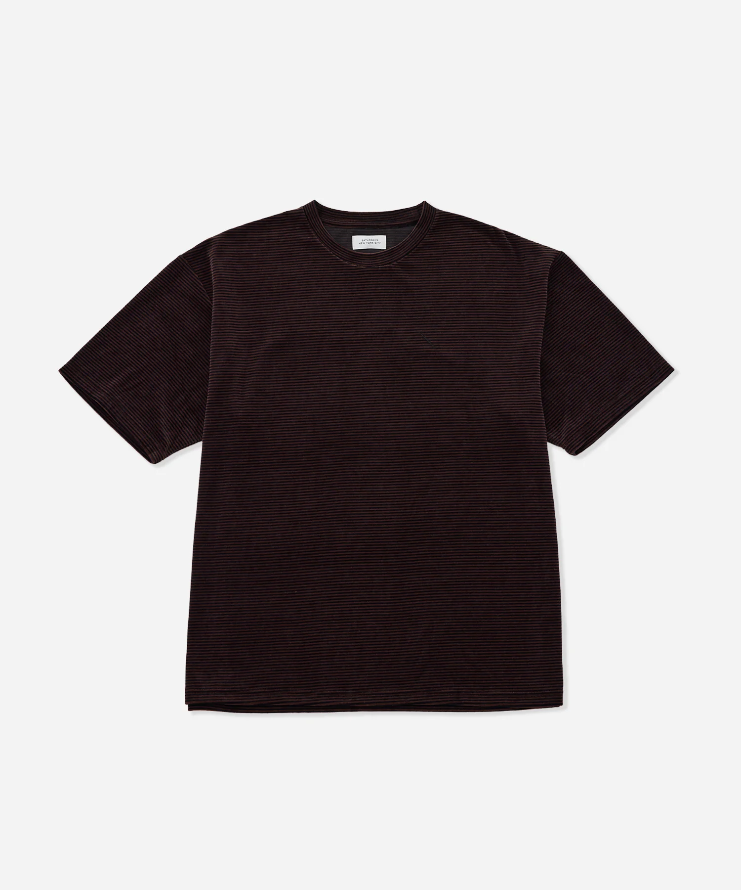Velour Stripe Relaxed Short Sleeve Tee