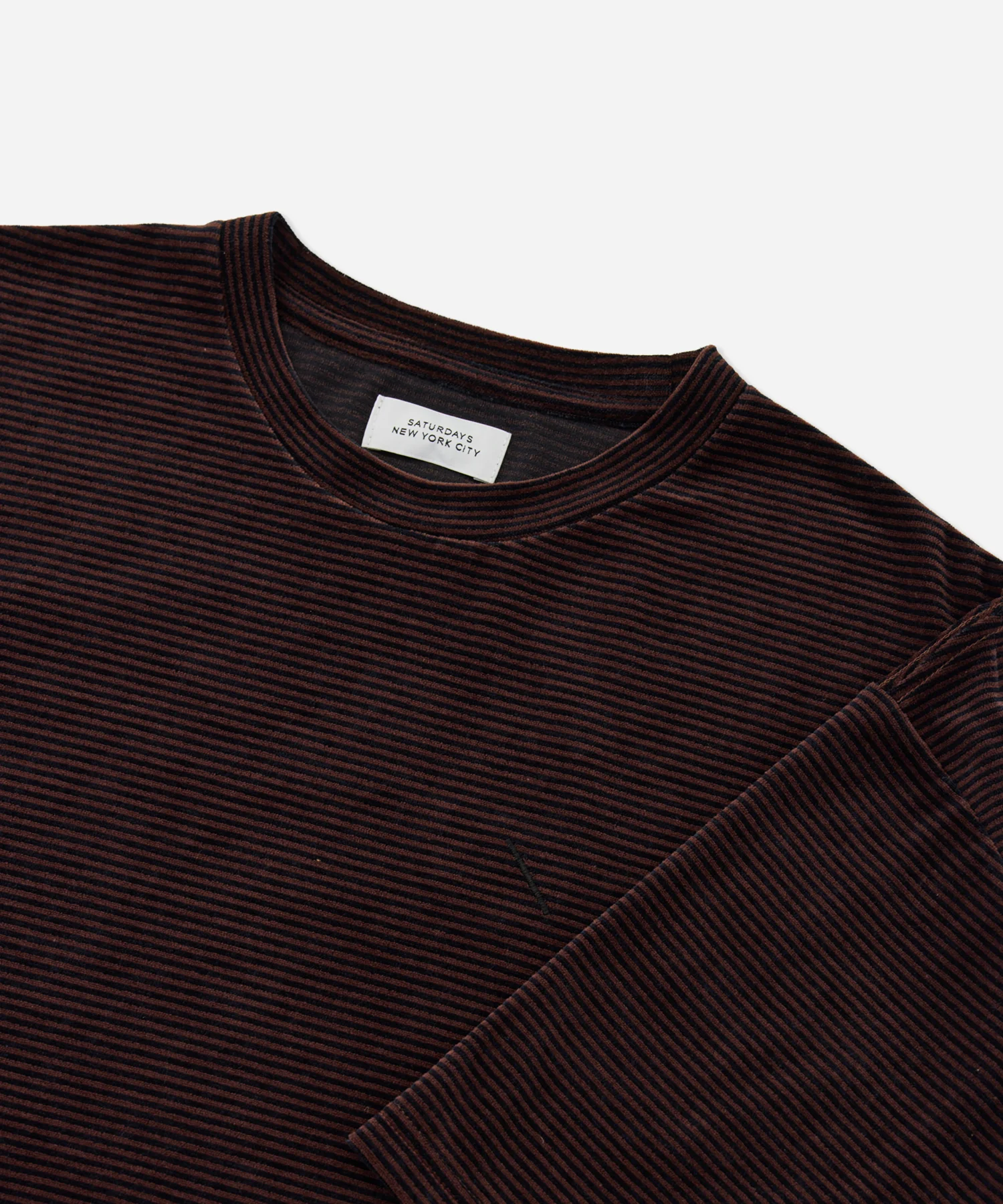 Velour Stripe Relaxed Short Sleeve Tee - Image 5