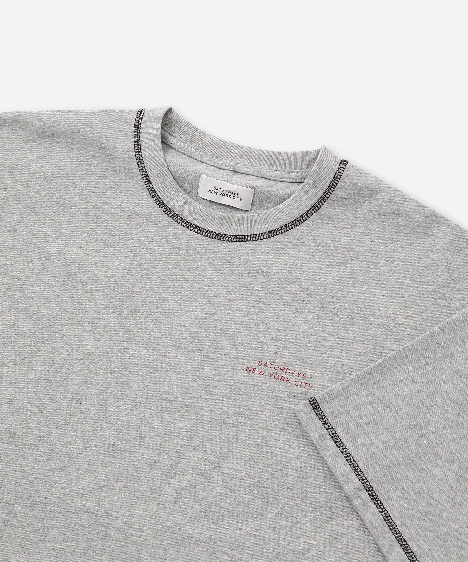 Contrast Stitch Relaxed Short Sleeve Tee - Image 4